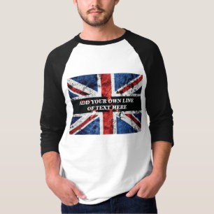 英語のフラグにテキストを追加する装飾用クッション Tシャツ