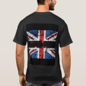 英語のフラグにテキストを追加する装飾用クッション Tシャツ (裏面)