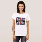 英語のフラグにテキストを追加する装飾用クッション Tシャツ (正面フル)