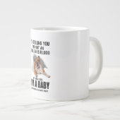 英語のブルドッグギフトじゃないって言ってるんだ ジャンボコーヒーマグカップ (正面右)