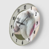 英語のブルドッグプロフィール ラージ壁時計 (傾斜)