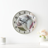 英語のブルドッグプロフィール ラージ壁時計 (ホーム)