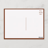 英語のブルドッグワンピー犬はがき ポストカード (裏面)