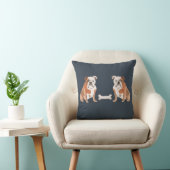 英語のブルドッグ対英語のブルドッグ クッション (椅子)