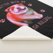 英語のブルドッグ犬の子犬の方が人生おもしろいは好い シェルパブランケット (3/4)