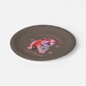 英語のブルドッグ犬の子犬の方が人生おもしろいは好い ペーパープレート (アングル)