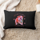 英語のブルドッグ犬の子犬の方が人生おもしろいは好い ランバークッション (ブランケット)