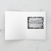 英語のブルドッグ&アニマルプリントハッピーバースデーカード カード (内部)