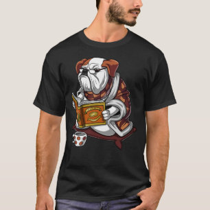 英語のブルドッグ·ブック読ズ·ドッグ·ペおもしろいット Tシャツ