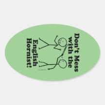 英語のホーンストのオーバルステッカーを台無しにしない