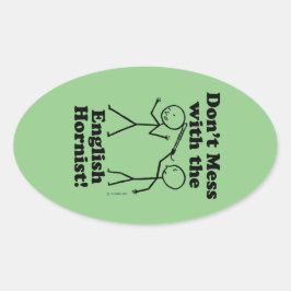 英語のホーンストのオーバルステッカーを台無しにしない 楕円形シール