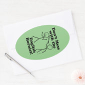 英語のホーンストのオーバルステッカーを台無しにしない 楕円形シール (封筒)