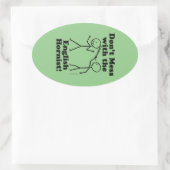 英語のホーンストのオーバルステッカーを台無しにしない 楕円形シール (バッグ)