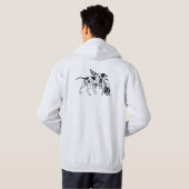 英語のポインタとセッター パーカ (裏面フル)