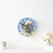 英語のマスチフ(ファウン)絵画のオリジナル犬芸術 ラウンド壁時計 (ホーム)