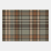 英語の伝統格子縞リボン ラッピングペーパーシート (正面2)