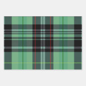 英語の伝統格子縞リボン ラッピングペーパーシート (正面)