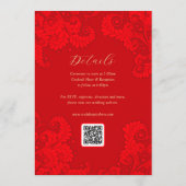英語の伝統的な中国の結婚式の招待状 招待状 (裏面)