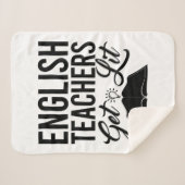 英語の先生が点灯 シェルパブランケット (正面(横))