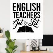 英語の先生が点灯 ポスター (ホームオフィス)