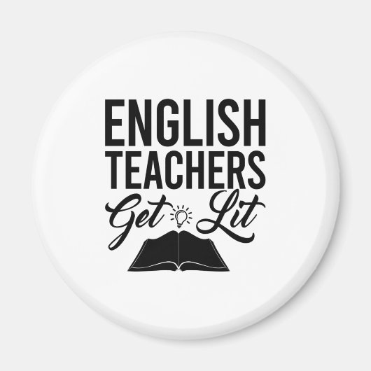 英語の先生が点灯 マグネット (正面)