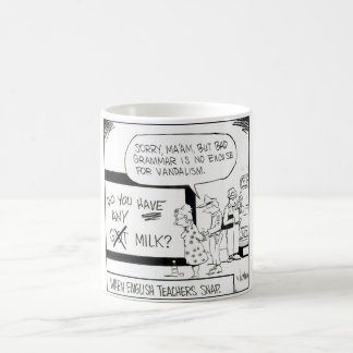 "英語の先生が"文法ユーモアのマグを止める時 コーヒーマグカップ