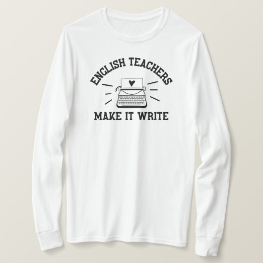 英語の先生で書す | 英語先生 Tシャツ (デザイン正面)