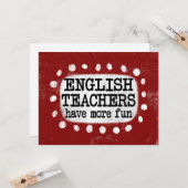 英語の先生にはおもしろいグリーティングカードが追加 カード (正面/裏面インサイチュ)