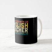 英語の先生には手を出すな言葉でお返しします コーヒーマグカップ (正面右)