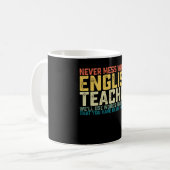 英語の先生には手を出すな言葉でお返しします コーヒーマグカップ (正面左)