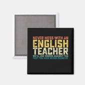 英語の先生には手を出すな、言葉でお返しします マグネット (正面/裏面)