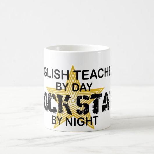英語の先生のロックスター コーヒーマグカップ (中央)