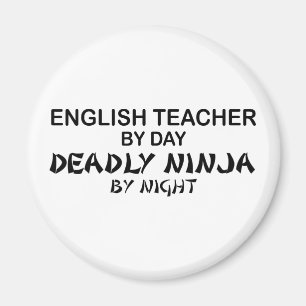 英語の先生の致命的な忍者 マグネット