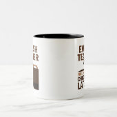 英語の先生の(おもしろいな)チョコレート ツートーンマグカップ (中央)