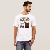 英語の先生の(おもしろいな)チョコレート Tシャツ (正面フル)