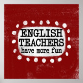 英語の先生はおもしろいのポスターのウォールアートを持っている ポスター (正面)