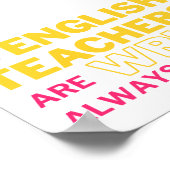 英語の先生は常に正しい ポスター (角)