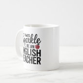 英語の先生らしく輝いて コーヒーマグカップ (正面左)