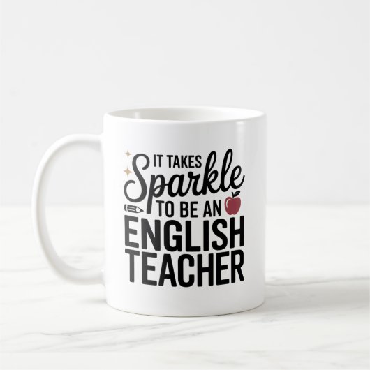 英語の先生らしく輝いて コーヒーマグカップ (左)