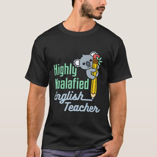 英語の先生コアラの年の終わり Tシャツ (正面)