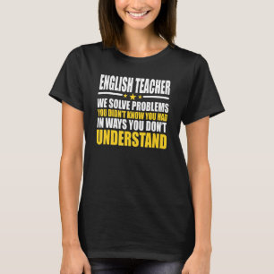 英語の先生問題を解決 Tシャツ