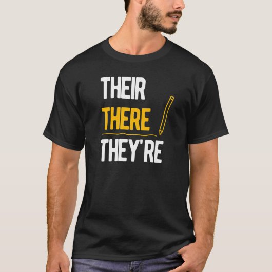 英語の先生彼らはそこにいる Tシャツ (正面)