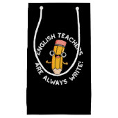 英語の先生書は常にペンシルプンダークBG スモールペーパーバッグ (正面)