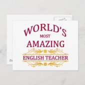 英語の先生 ポストカード (正面/裏面)