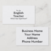 英語の先生 名刺 (正面/裏面)