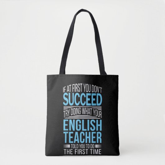 英語の先生 諦めないでね 面白いデザイン トートバッグ (正面)