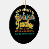 英語の先生Tで決しておもしろい混乱しない セラミックオーナメント (右)