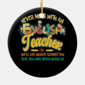 英語の先生Tで決しておもしろい混乱しない セラミックオーナメント (裏面)