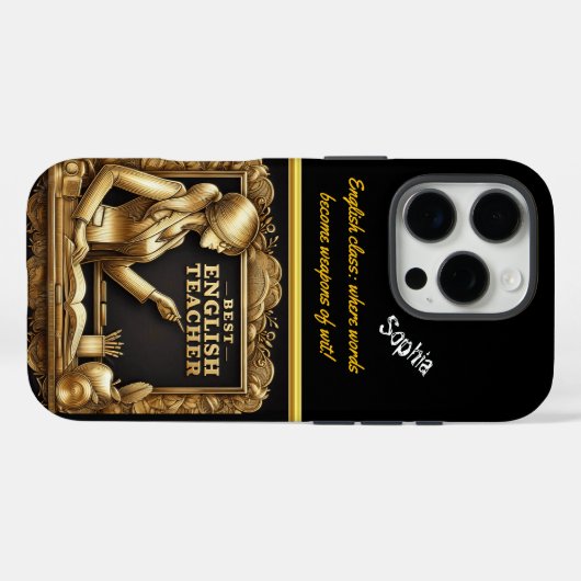 英語の卓越性教えを称える Case-Mate iPhoneケース (裏面 (横))