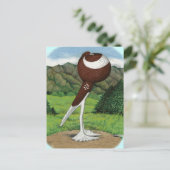 英語の外側：赤（山あり） ポストカード (スタンド正面)